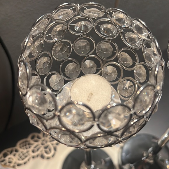 tall house decor crystal candle holders - Picture 3 of 4